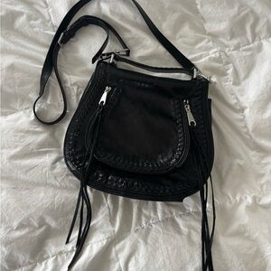 Rebecca Minkoff Black Leather Saddle Bag